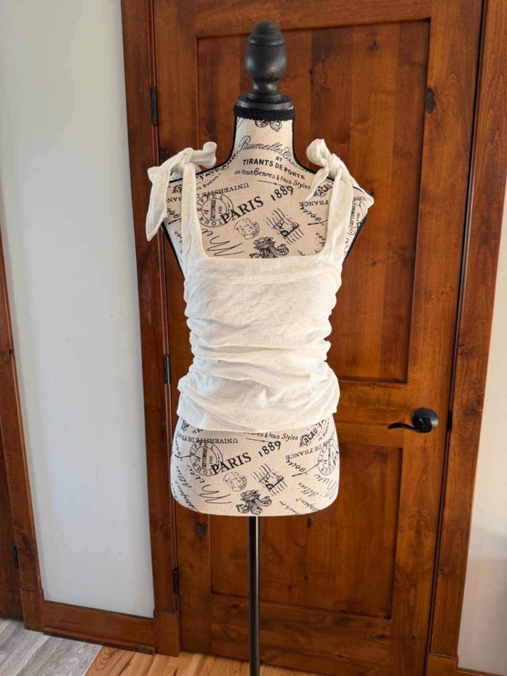 Free People Boulevard White Tie-Shoulder Women's Tank Top Size M